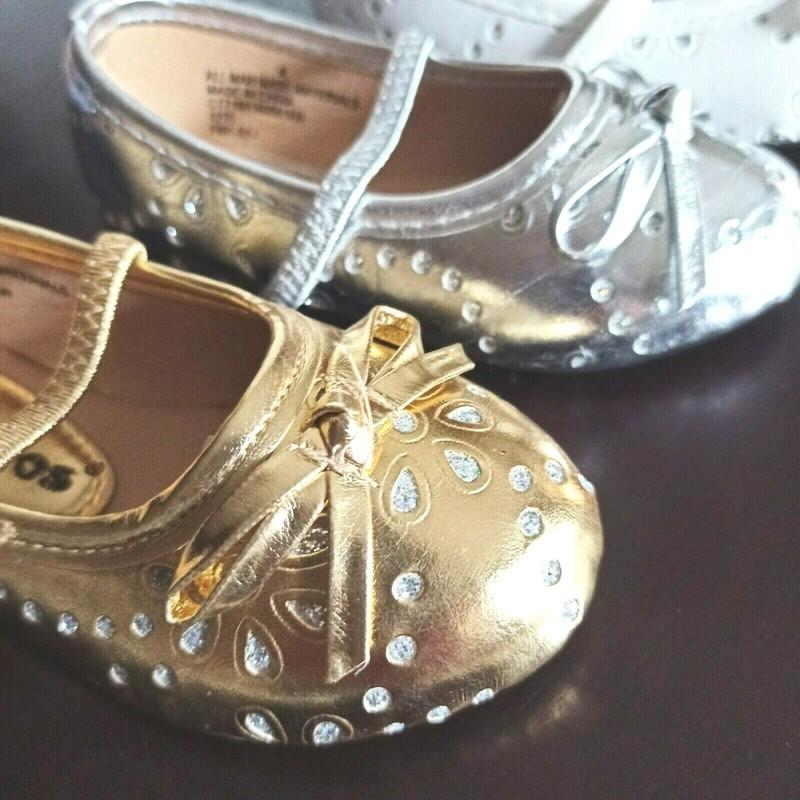 Infant Toddler Girls Ballet Flat Slip On Casual Shoes Size 5 6 7 New