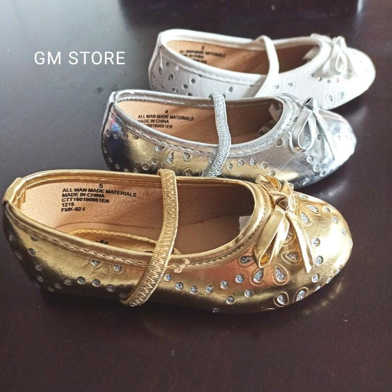 Infant Toddler Girls Ballet Flat Slip On Casual Shoes Size 5 6 7 New