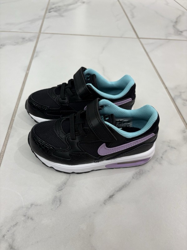 INFANTS NIKE AIR MAX ST BLACK PURPLE TEAL TRAINER 653822-007 BABY SHOES 8C/9C/10