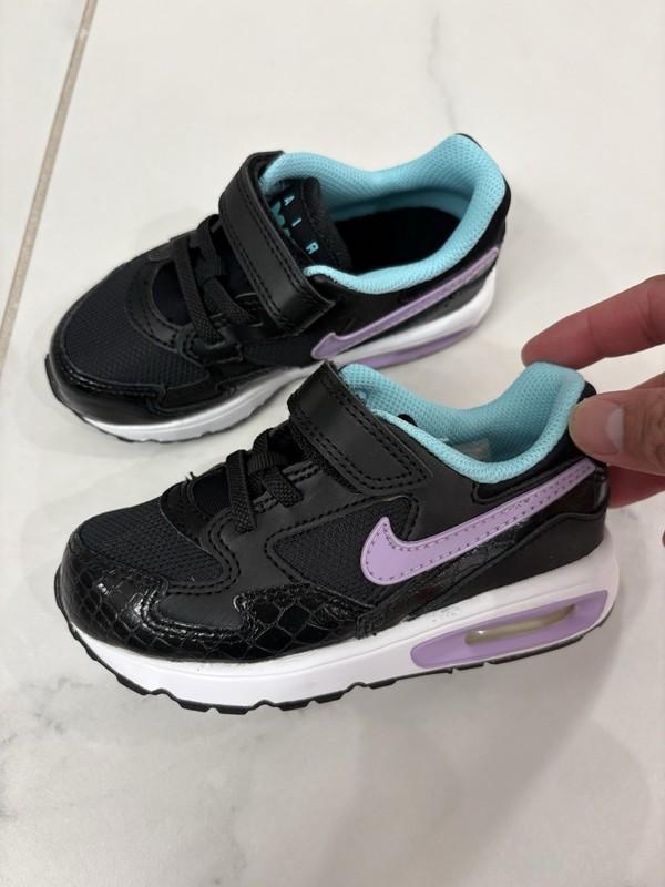 INFANTS NIKE AIR MAX ST BLACK PURPLE TEAL TRAINER 653822-007 BABY SHOES 8C/9C/10