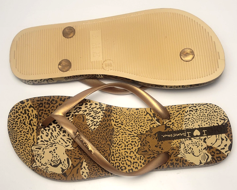 Ipanema Womens Animale Print VI Beige Gold Brown 8