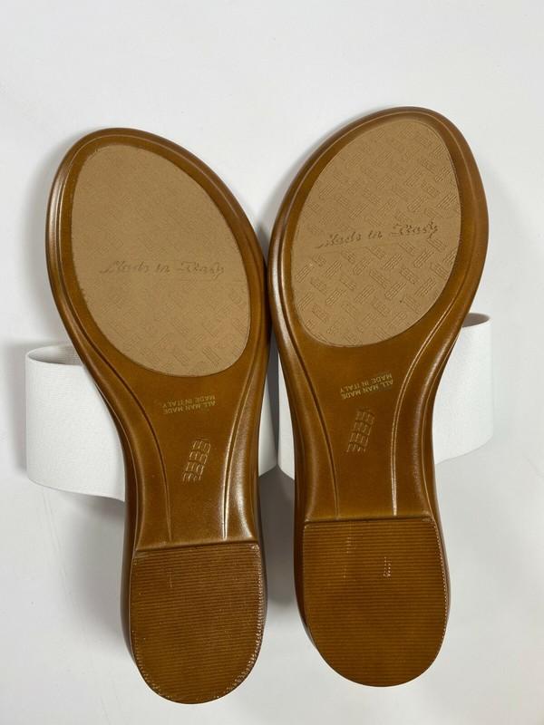 Italian Shoemakers White Afia Sandal Made In Italy NEW NWT