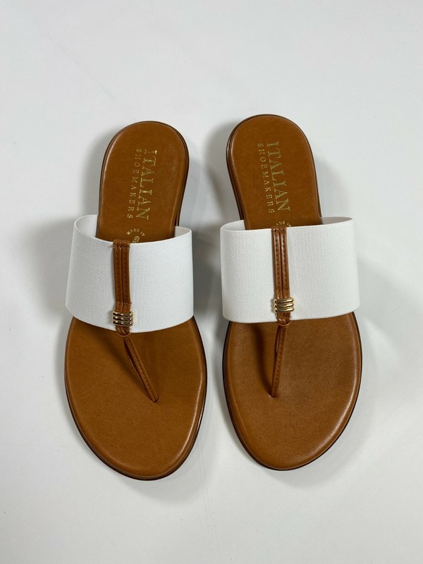 Italian Shoemakers White Afia Sandal Made in Italy NEW NWT