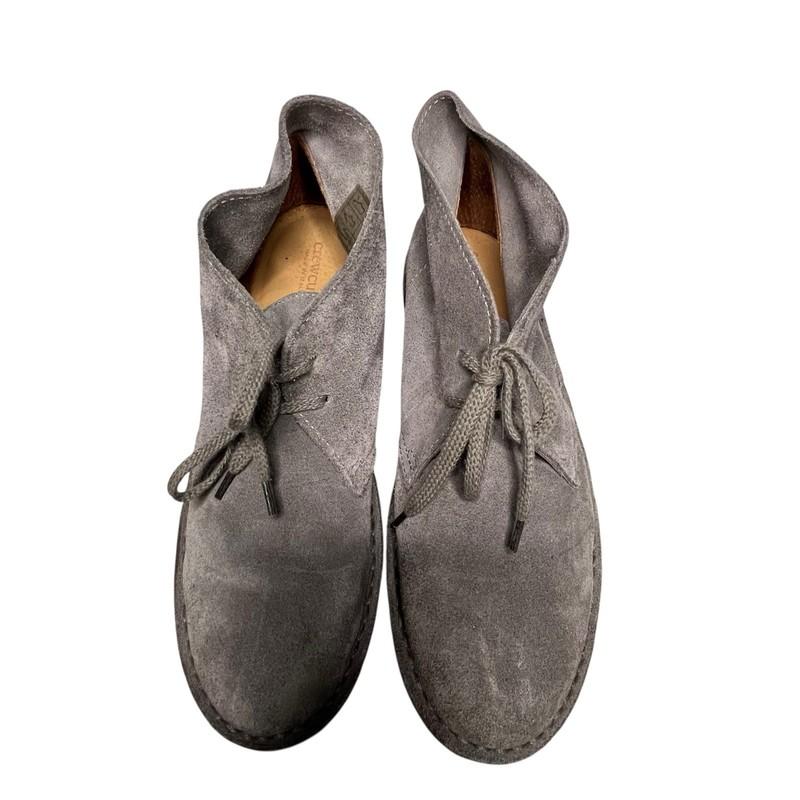 J Crew Crewcuts MacAlister Suede Ankle Boots K7 Boys Gray Crepe Soles 79394