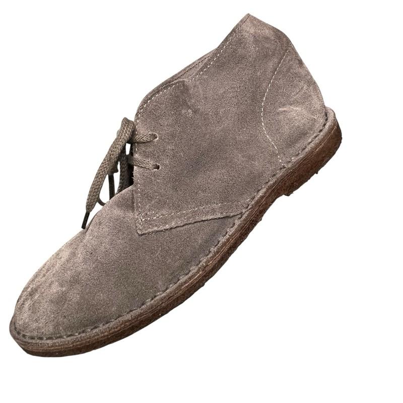 J Crew Crewcuts MacAlister Suede Ankle Boots K7 Boys Gray Crepe Soles 79394