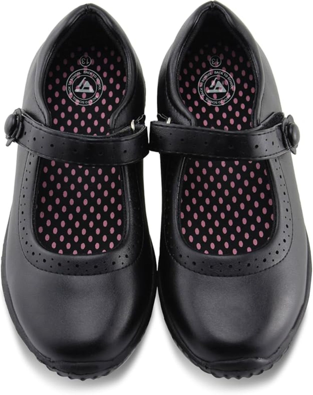 Jabasic Classic Round-Toed Girls Mary Jane Flats School Dress Shoe Stylish Comfo