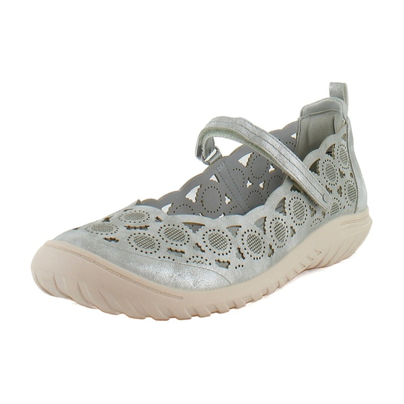 Jambu Anne Womens Flats Silver Shimmer
