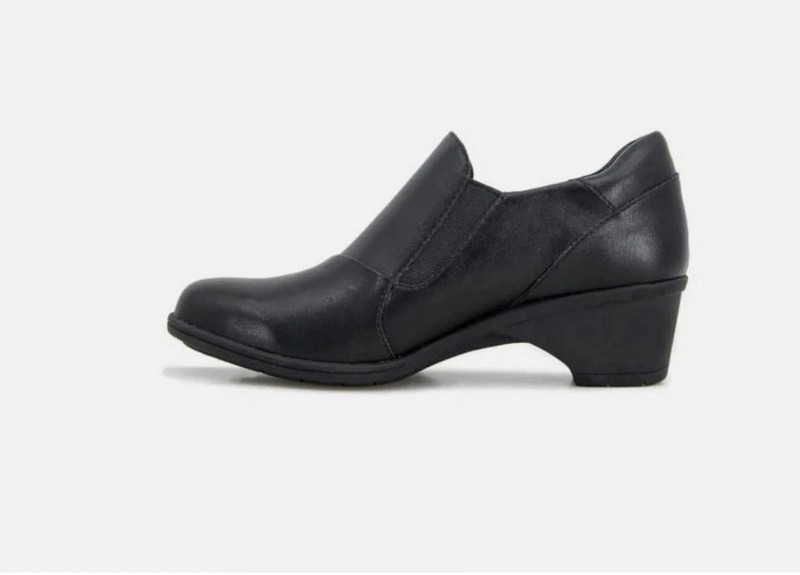 JBU Kyley Ladies' Heeled Adjustable Comfort Shoes Black/Brown
