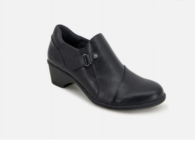 JBU Kyley Ladies' Heeled Adjustable Comfort Shoes Black/Brown