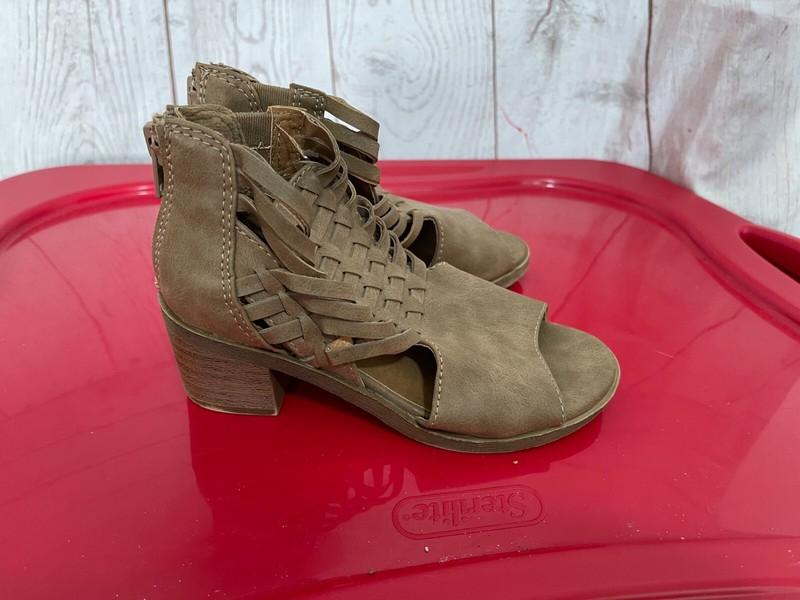 Jelly Pop Girls Strappy Sandals Open Toe Brown Size 12M