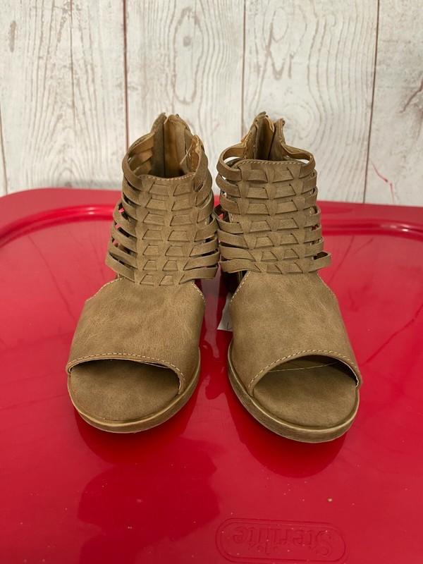 Jelly Pop Girls Strappy Sandals Open Toe Brown Size 12M