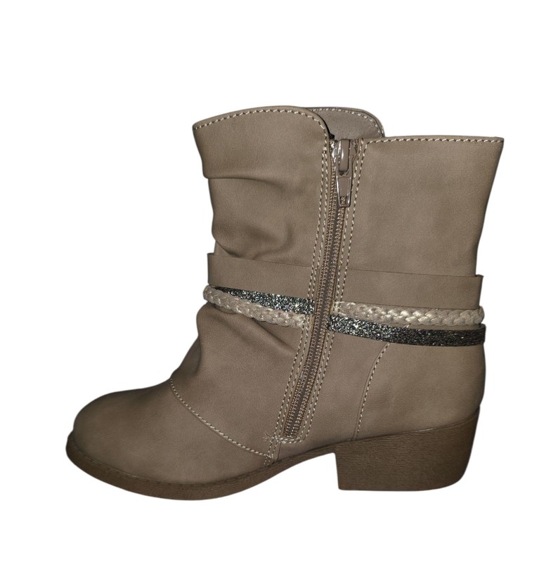 Jellypop - Fern - Girls Heeled Ankle Booties/Boots - Taupe - Size 3M