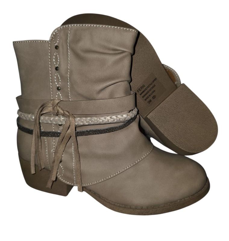 Jellypop - Fern - Girls Heeled Ankle Booties/Boots - Taupe - Size 3M