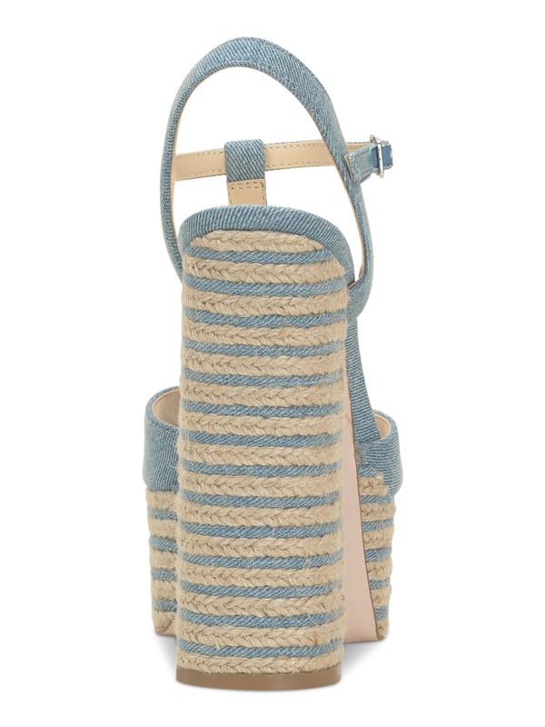 JESSICA SIMPSON Womens Blue 1-1/2" Platform Ameeka Espadrille Shoes 9.5 M