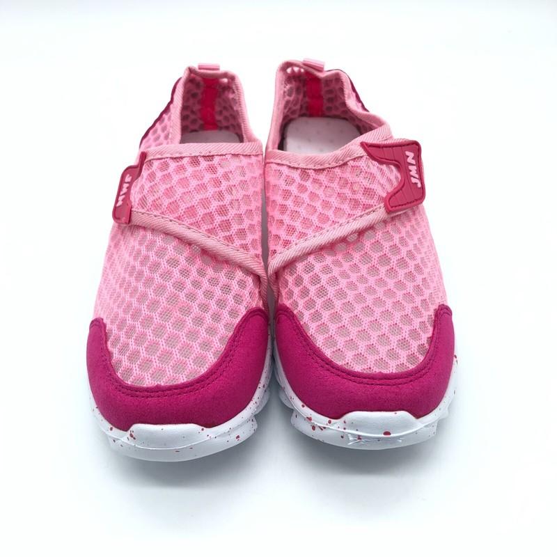 JMN Girls Mesh Sneakers Water Shoes Lightweight Hook & Loop Pink 35 US 3