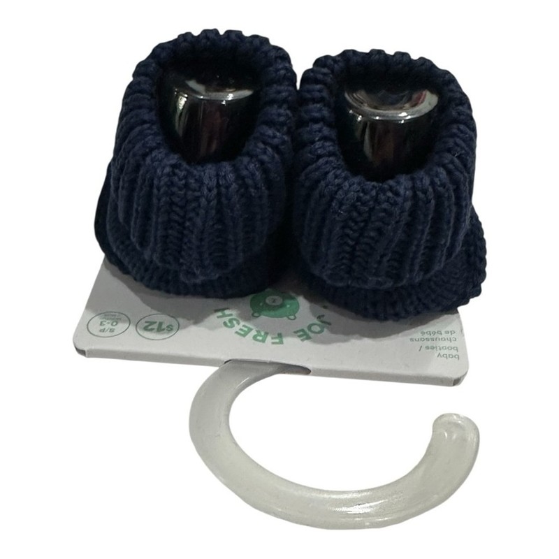 Joe Fresh Booties Baby Size 0-3 Blue Months Blue Bear Booties