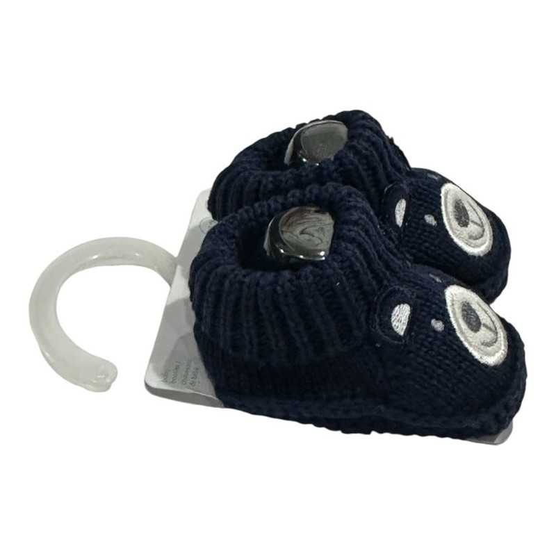 Joe Fresh Booties Baby Size 0-3 Blue Months Blue Bear Booties