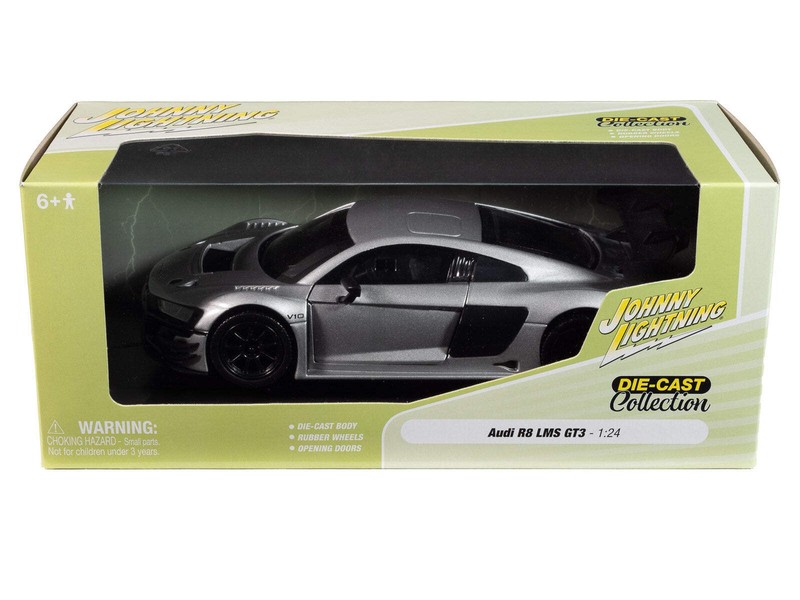 Johnny Lightning Audi R8 LMS GT3 (Silver) 1:24 Diecast