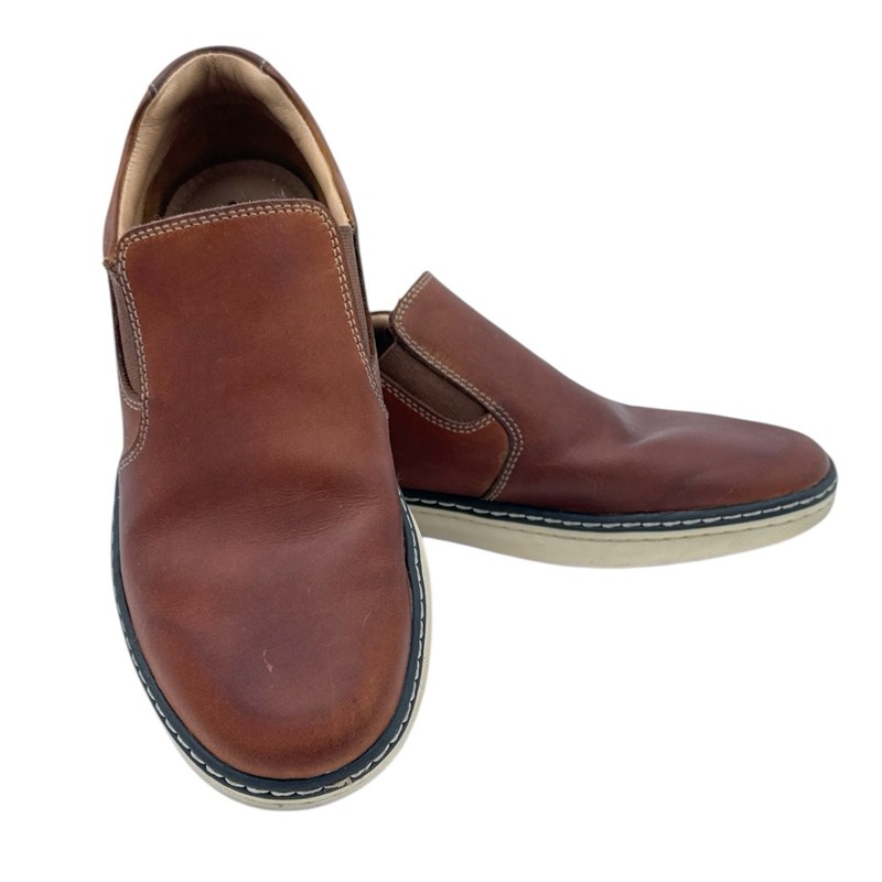 Johnston & Murphy Boys 6M Slip-On Leather Shoes Brown Casual Loafers E20 3726