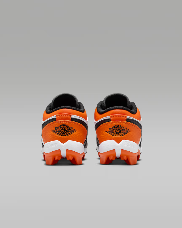 Jordan 1 Low Cleats Starfish White Black Little/Big Kids' (GS) Size 11C - 6Y