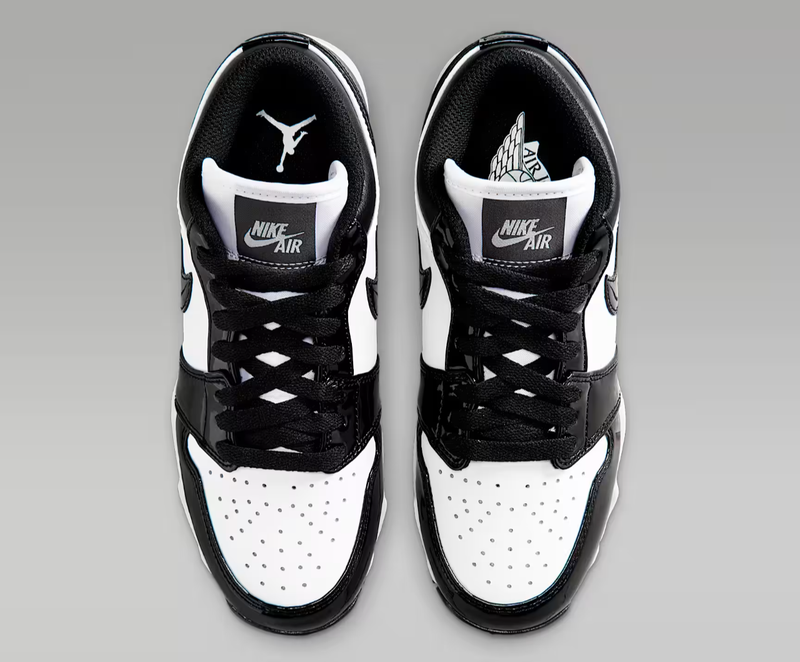 Jordan 1 Low Cleats White Patent Black Little/Big Kids' (GS) Size 11C - 6Y