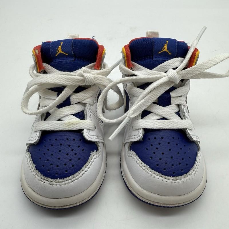 Jordan 1 Mid "Hite Deep Royal Blue" Sneakers 4C