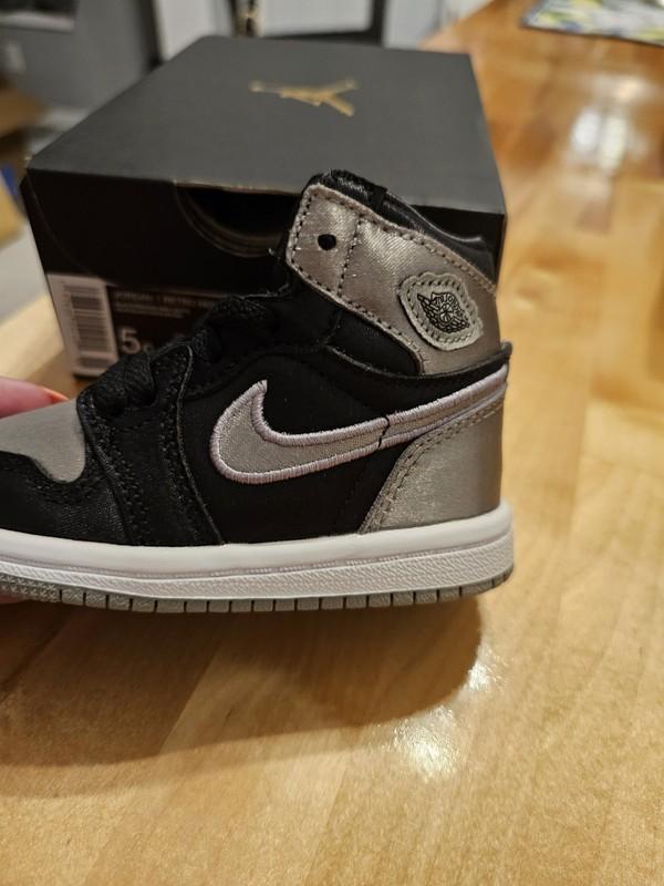 Jordan 1 Retro High OG TD Black Grey White 1Y NIB Satin Shadow FD5305 010