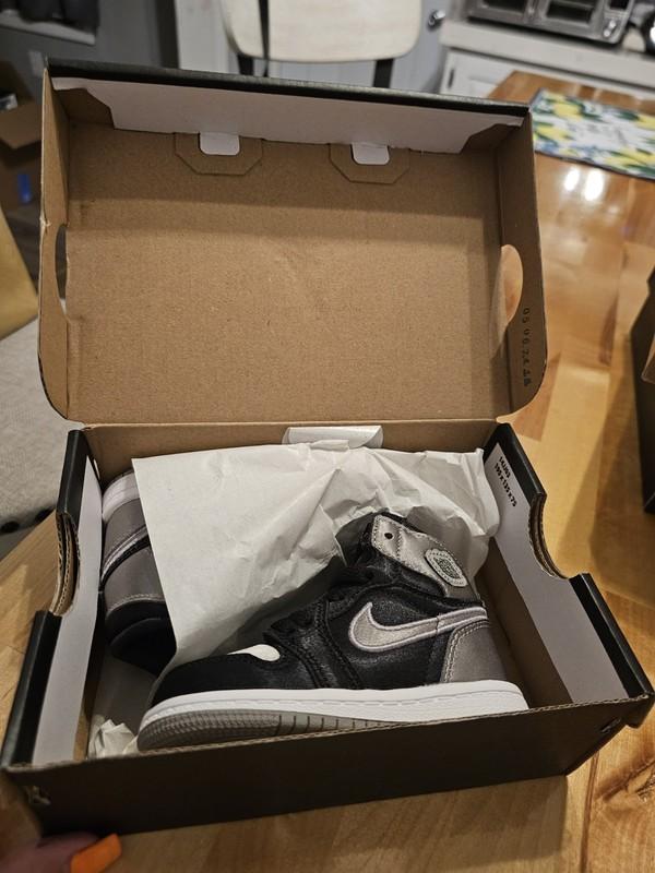 Jordan 1 Retro High OG TD Black Grey White 1Y NIB Satin Shadow FD5305 010