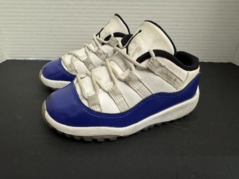 Jordan 11 Retro Low TD Concord Sketch 645107-100 Blue Kids 9C Toddler