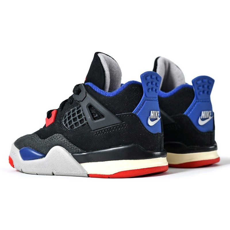 Jordan 4 Retro OG Black Fire Red-Deep Royal Blue TD Toddler IB4387 003