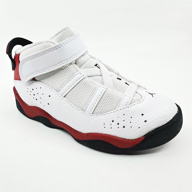 Jordan 6 Rings TD White Black University Red Baby Toddler Athletic Sneaker