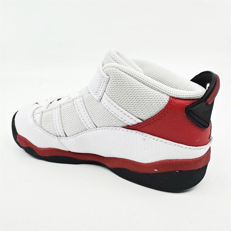 Jordan 6 Rings TD White Black University Red Baby Toddler Athletic Sneaker