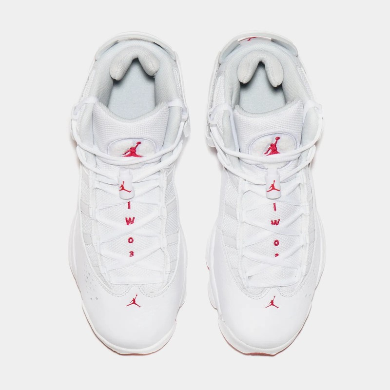 JORDAN 6RINGS (GS) WHITE / MYSTIC HIBISCUS 323419 116 GRADE SCHOOL