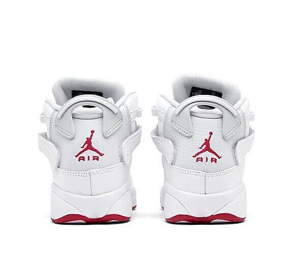 JORDAN 6RINGS (GS) WHITE / MYSTIC HIBISCUS 323419 116 GRADE SCHOOL