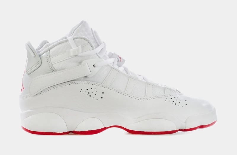 JORDAN 6RINGS (GS) WHITE / MYSTIC HIBISCUS 323419 116 GRADE SCHOOL