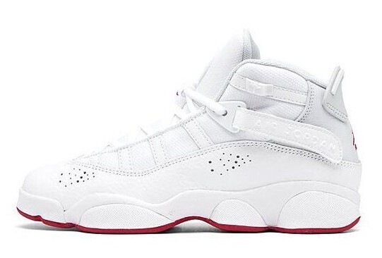 JORDAN 6RINGS (GS) WHITE / MYSTIC HIBISCUS 323419 116 GRADE SCHOOL
