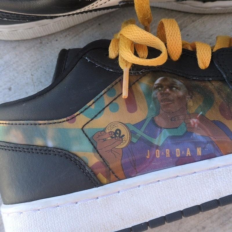 Jordan Air 1 Low Dunk Black Hologram Sneakers Youth 7