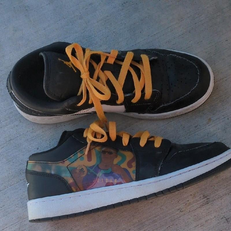 Jordan Air 1 Low Dunk Black Hologram Sneakers Youth 7