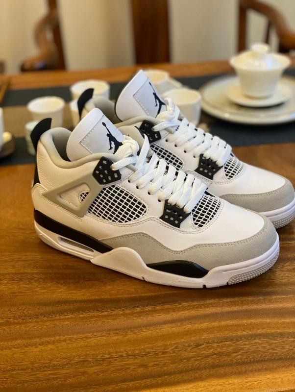 Jordan Air Jordan 4 Rerto "military Black" Mid-Top Basketball Shoes Man