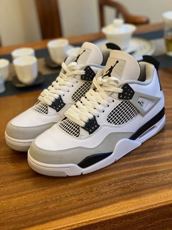 Jordan Air Jordan 4 Rerto "military black" Mid-Top Basketball Shoes Man