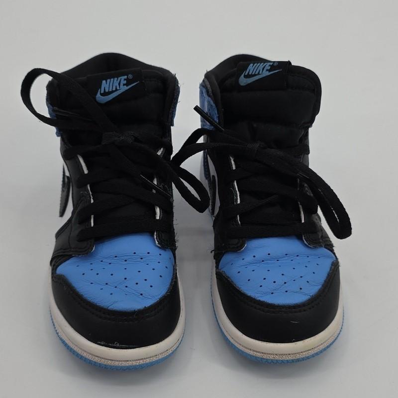 Jordan Black And Blue Sneakers High-Top Style Size 10