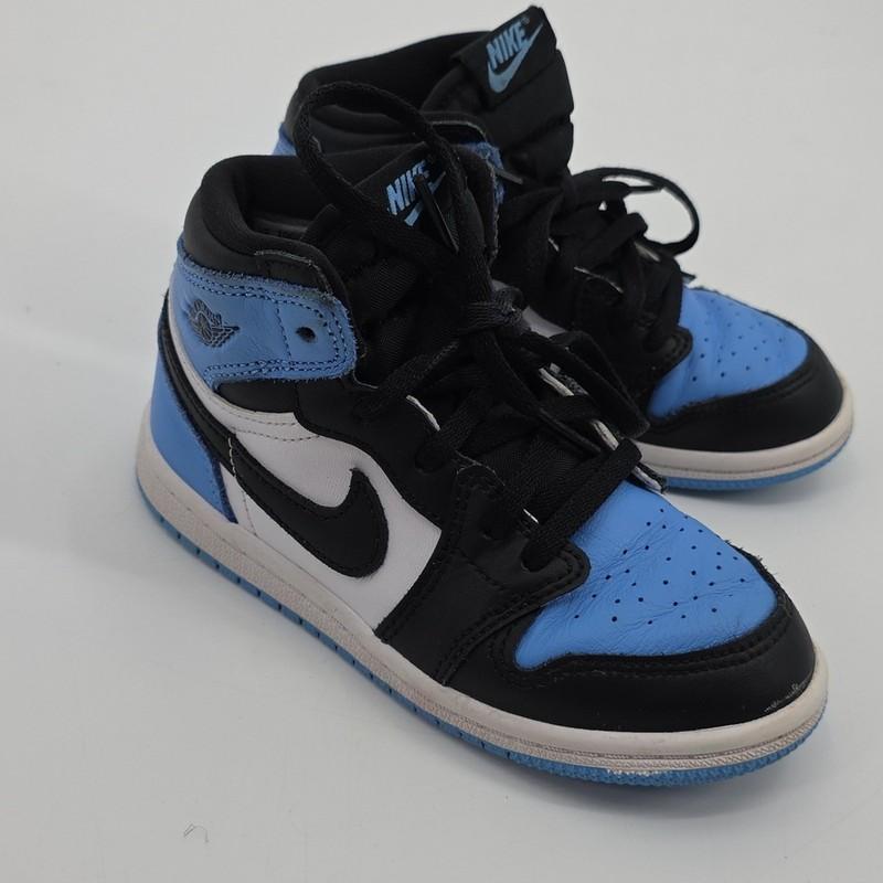 Jordan Black And Blue Sneakers High-Top Style Size 10