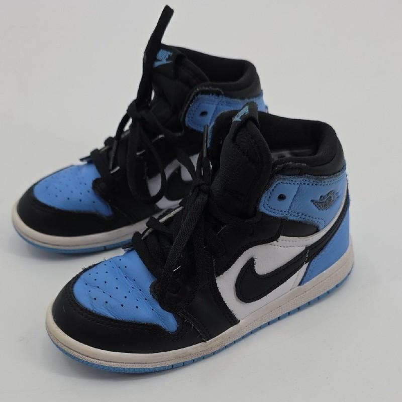 Jordan Black and Blue Sneakers High-Top Style Size 10