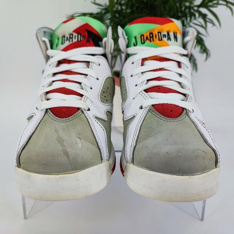 Jordan Youth 7 Retro Gray Leather Sneakers Size 4.5