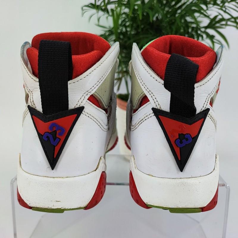 Jordan Youth 7 Retro Gray Leather Sneakers Size 4.5