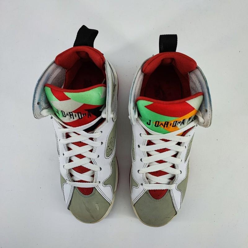 Jordan Youth 7 Retro Gray Leather Sneakers Size 4.5