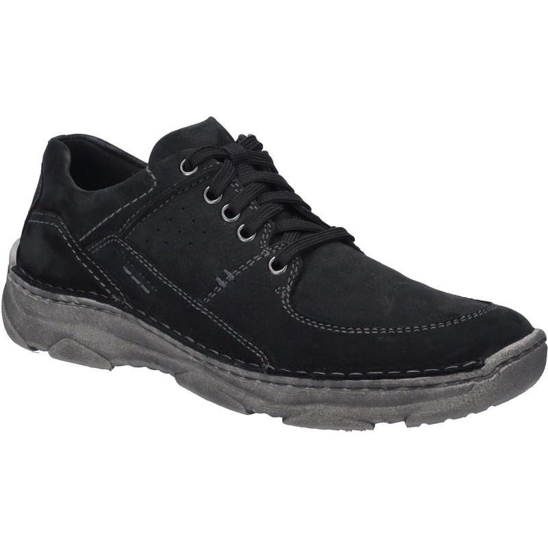 Josef Seibel Men's Liam 01 Comfort Lace Up Casual Shoe Black Size 8-8.5 EU 41
