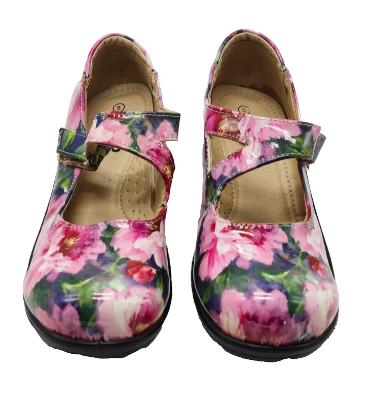 JOSMO 31107 GIRLS FASHION MARYJANE FLORAL PRINT SZ 5 NWT
