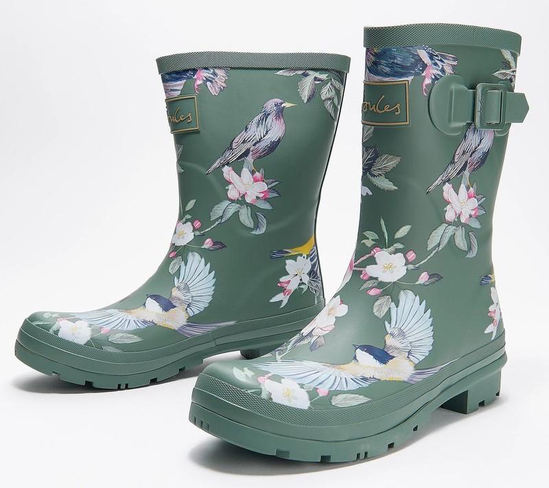 Joules Women’s Waterproof Mid Rain Boots Molly Welly Molly Welly
