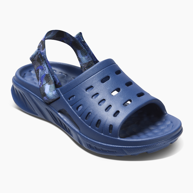 Joybees Kids Trekking Slides Clogs Sandals in Solid Twilight Blue